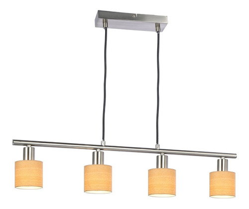 Colgante Roble Moderno 4 Luces - Apto Led E-14 - Du2608-4