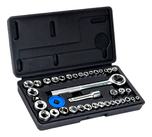Kit De Ferramentas 40 Peças E Kit Chave Combinada 6 A 22mm