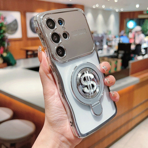 Funda Para Teléfono Samsung Galaxy S24 Plus/s24 Ultra/s25 Con Soporte, Rizada Y Ondulada, A Prueba De Golpes