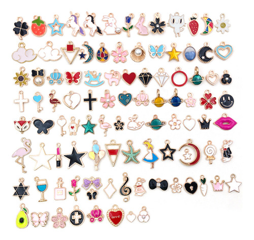 100 Pulseras Colgantes Aleaciones Mezclada Para Hacer Joyas