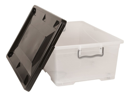 Caja Organizadora Plástica Apilable C/ruedas 55lt 62x40x33cm