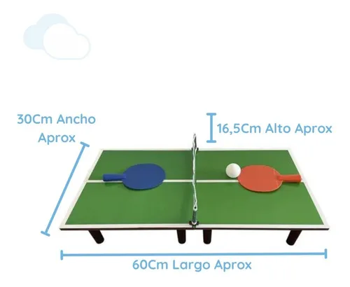 Mesa De Ping Pong Portatil Mini Juego 20 Pulgadas Isakito