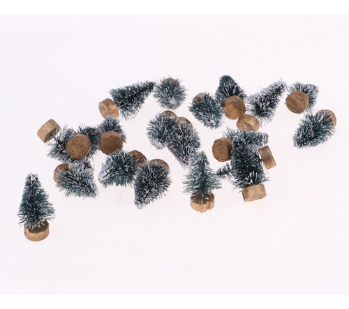 H 20 Piezas Dollhouse Miniatura Árbol De Navidad Cuarto
