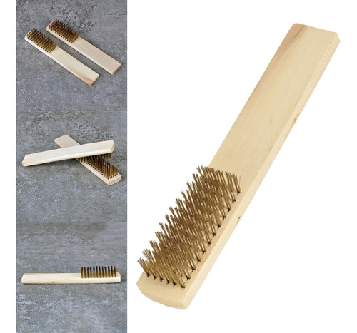Cepillo De Acero Con Mango De Madera Multiusos Para Limpiar