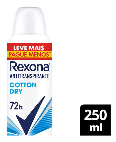 Antitranspirante Rexona Cotton Dry 250 ml