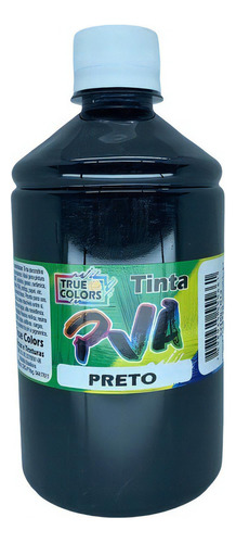 Tinta Pva Fosco 500ml Preto True E Colors