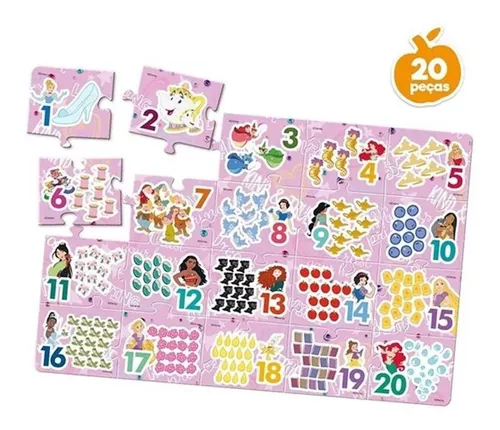 Jogo Quebra-cabeça Princesas Disney 100 peças Toyster - Loja Zuza