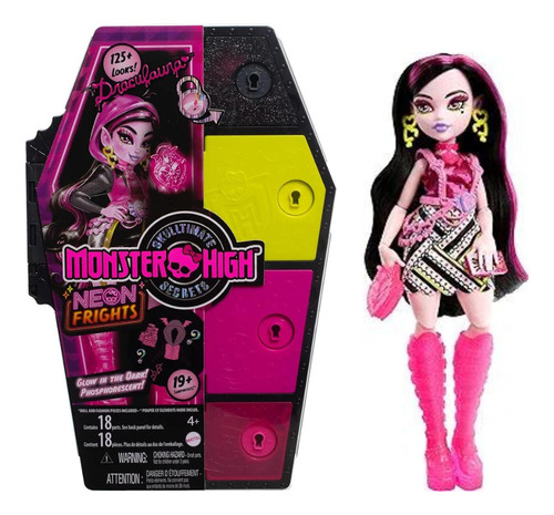 Monster High Hnf78 Draculaura Neón Frights Midia