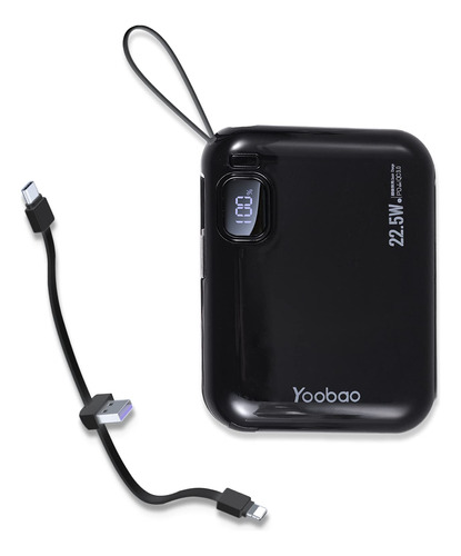 Yoobao Cargador Portatil Con Cables Integrados, Bateria Exte