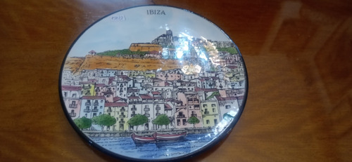 Antiguo Plato Decorativo Español Ibiza 22.5cm N158