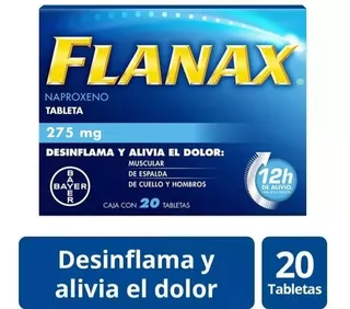 Antinflamatorio Flanax Naproxeno Caja Con 20 Tabletas 275 Mg