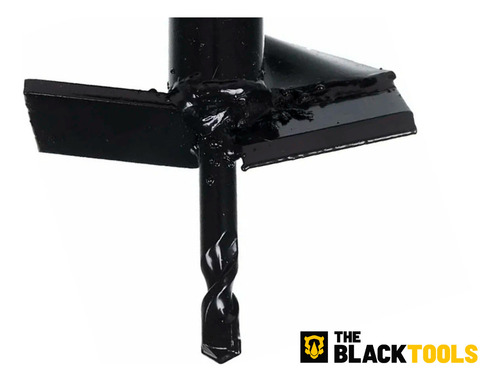 Broca Para Perfurador De Solo Tipo D Helicoidal Espiral Duplo 80 X 10cm Com Pino Trava Tbs100 The Black Tools