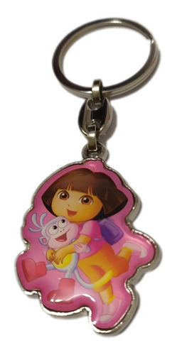 Kit Infantil Caneta Super Fofa + Chaveiro Dora Aventureira