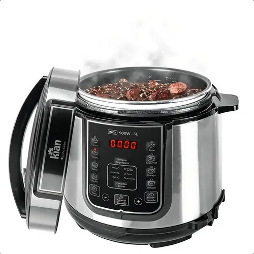 Panela De Pressao Eletrica 5 Litros Kian Ppe 101 Cor Inox