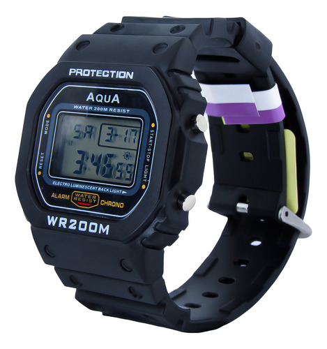 Relógio Masculino A Prova D'agua Digital Esportivo Bisel Modelo Gp-519 Wr200-m