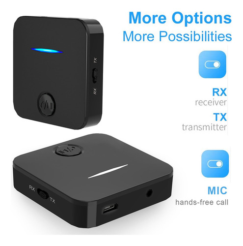 Transmisor Y Receptor Bluetooth 5.0, Llamada Manos Libres, B