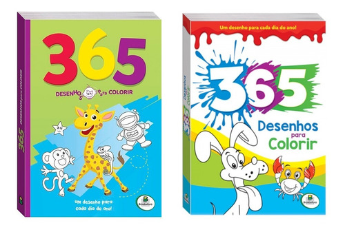 Kit 365 Desenhos! 730 Ilustrações Para Pintar.