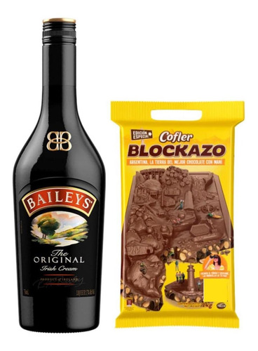 Licor Baileys 750 Ml + Chocolate Blockazo Block 1 Kg Oferta