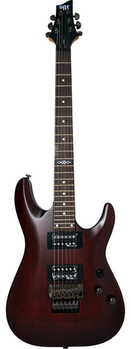 Schecter Sgr C1 Fr Guitarra Eléctrica Sólida Nogal Con Funda Color Marrón Oscuro Material Del Diapasón Palo De Rosa Orientación De La Mano Diestro