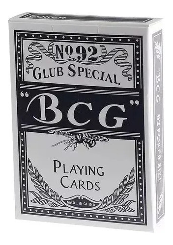 Naipes Barajas Poker Plastificadas Bcg Club Special N 92