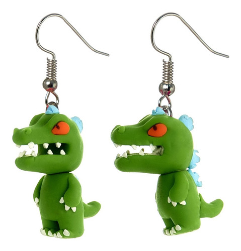 Aretes De Dinosaurio Verde