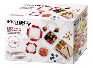 Contenedores Holstein Housewares 34 Pcs. Libres De Bpa