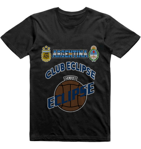 Remera Infantil Negra Club Eclipse General Villegas