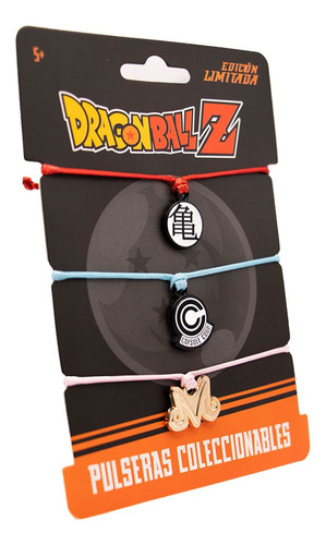 Pulseras De Amistad Capsula Corp Dragon Ball Z Set 3 Pzs