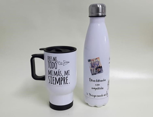 Taza O Botella Térmica Medio Litro Personalizada