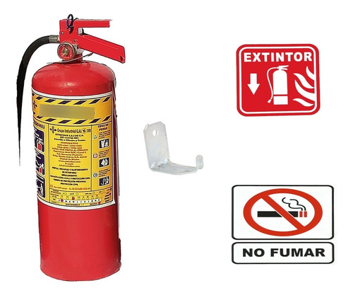 Kit Extintor 6 Kg Pqs + No Fumar + Certificado