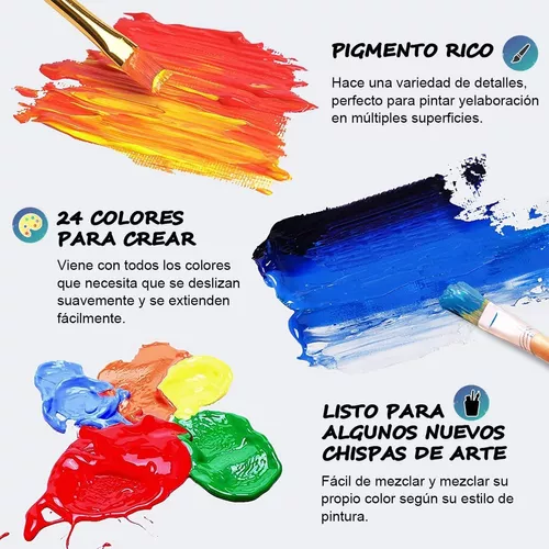  Pinceles para pintura acrílica, 12 piezas de pinceles de pintura  acrílica para artistas profesionales para niños, adultos, profesionales,  acuarela, óleo o pintura acrílica, ideal para lienzo, papel o arte con  estilo