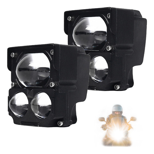 Faros Moto Led, 2 Unidades, De Doble Color, 9-36 V