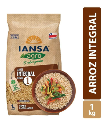 Arroz Iansa Agro Integral G1 Bolsa 1 Kg