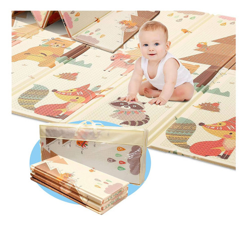 Tapete Alfombra Reversible Plegable Infantil 197 X 178 X 1cm