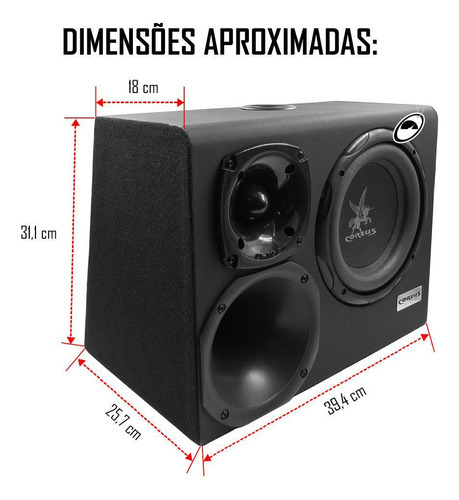 Caixa Amplificada Mini Trio Cxmt 300 Corzus 300w Rms