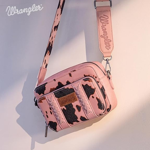 Cartera Deportiva Wrangler Cowgirl A Importada Original Rosa