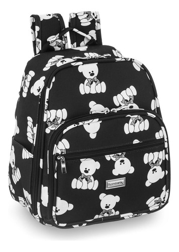 Mochila Térmica Maternidade Urso Preto - Fazendo Arte