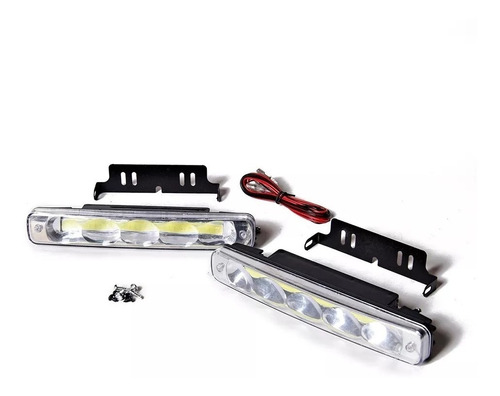 Faro Auxiliar Rectangular Led Cob 12v Blanco X2 Unidades