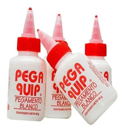 Pegamento Blanco De 60ml Pega Quip 25 Pz