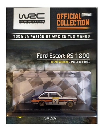 Autos Rally Wrc 1/43 N°11 Ford Escort Rs 1800 (1991) Vatane