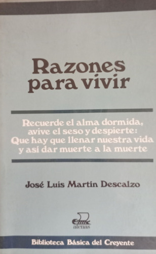 Libro Usado Razones Para Vivir Jose Luis Martin Descalzo 