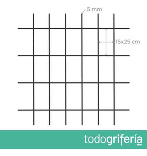 Malla De Construcción R-131 (15x25x5mm) 2.40x6