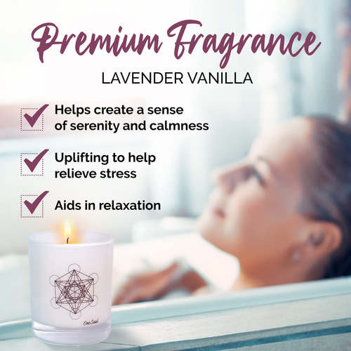 Vela De Aromaterapia De Vainilla De Lavanda, Velas Perfumada