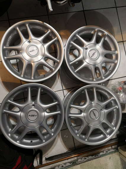 METAL STICKERS WHEELS CENTER CAPS Centro LLantas 4pcs AZEV 2