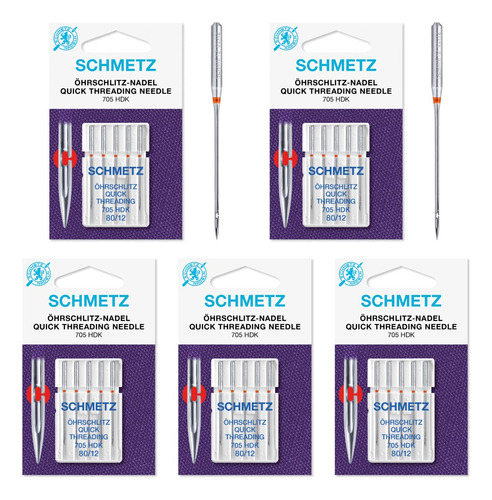 25 Schmetz Quick Enhebrar Aguja Para Maquina Coser Universal