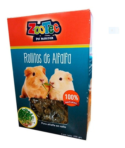 Rollitos De Alfalfa Natural X 200 Grs Zootec