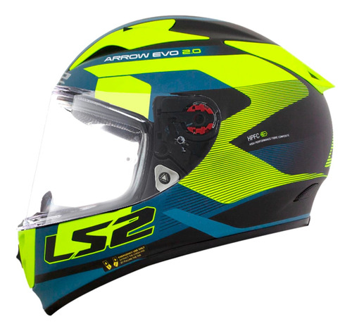 Casco Integral Ls2 Ff 323 Arrow Compete Negro Azul Amarillo