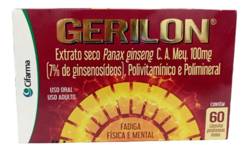 Suplemento Em Cápsulas Cifarma Gerilon Em Caixa De 100g 60 Un