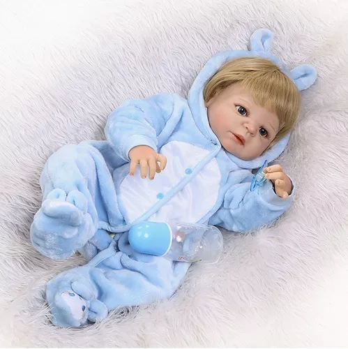 Bebe Reborn Menino 100% Silicone 57 Cm - Vitor - Full