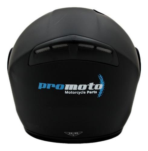 Imagen 5 de 10 de Casco Abatible Para Moto Negro Mate Doble Mica Promoto Md903